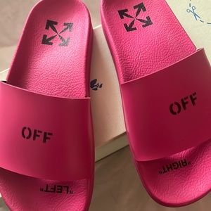 Off- white pool slides
